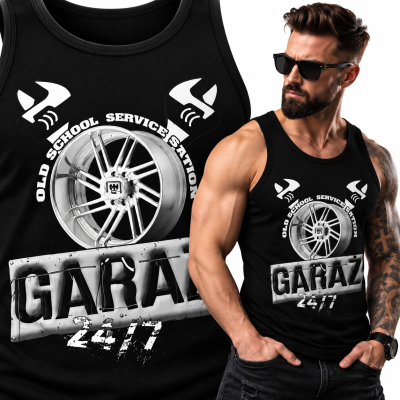 TANK TOP ŚMIESZNY  MOTORYZACYJNE GARAŻ SERVICE